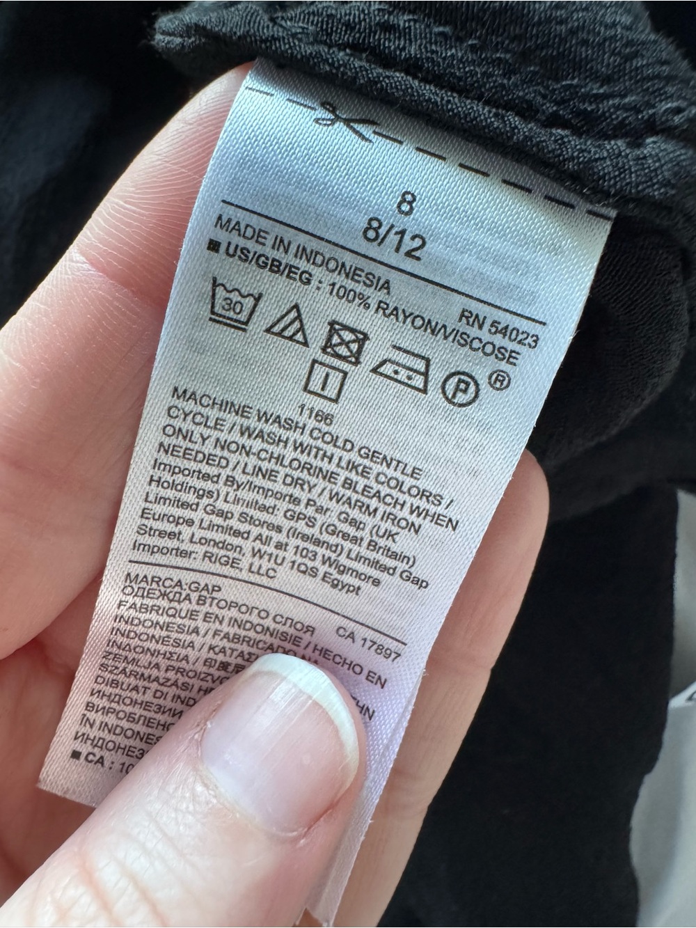 GAP Black Button-Front Midi Dress Short Sleeve - Picture 4 of 6